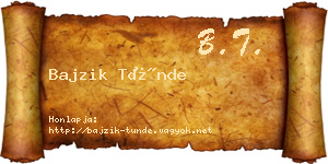 Bajzik Tünde névjegykártya