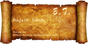 Bajzik Tünde névjegykártya